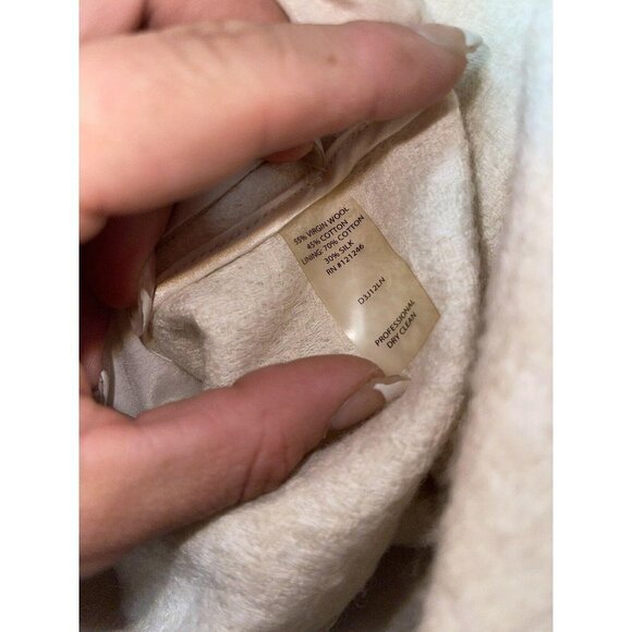 SALTAIRE Blazer Over Coat Silk Virgin Wool Cotton - Picture 6 of 6